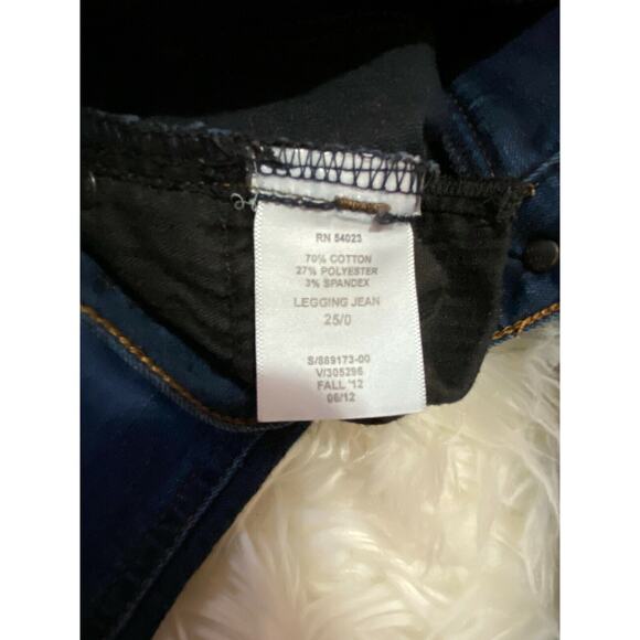 GAP‎ 1969 Womens Jeggings 5 Pockets Belt Loops Stretch Denim Blue Size 25/0 - Picture 5 of 9